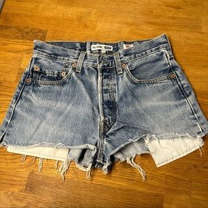 RE/DONE x Levis denim shorts size 24 THE  SHORT